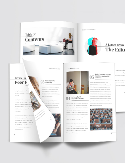 Layout Student Magazine Template - InDesign, Word, Apple Pages ...