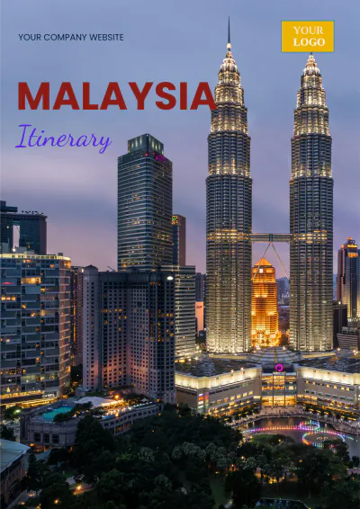 Free Malaysia Road Trip Itinerary Template to Edit Online