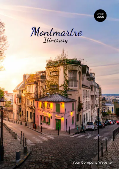 Free Montmartre Itinerary Template to Edit Online