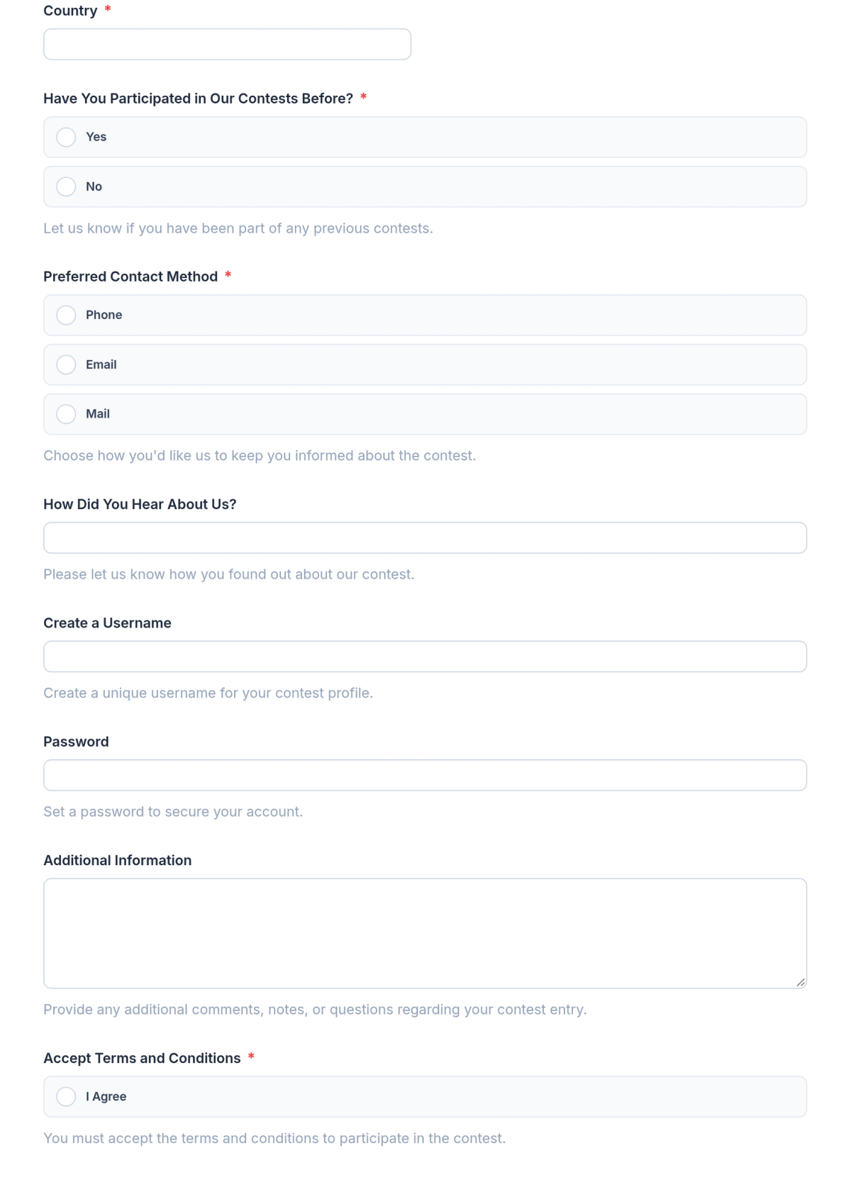 Free Advertising Online Contest Rules Form Template & AI Maker Free Advertising Online Contest Rules Form Template & AI Maker