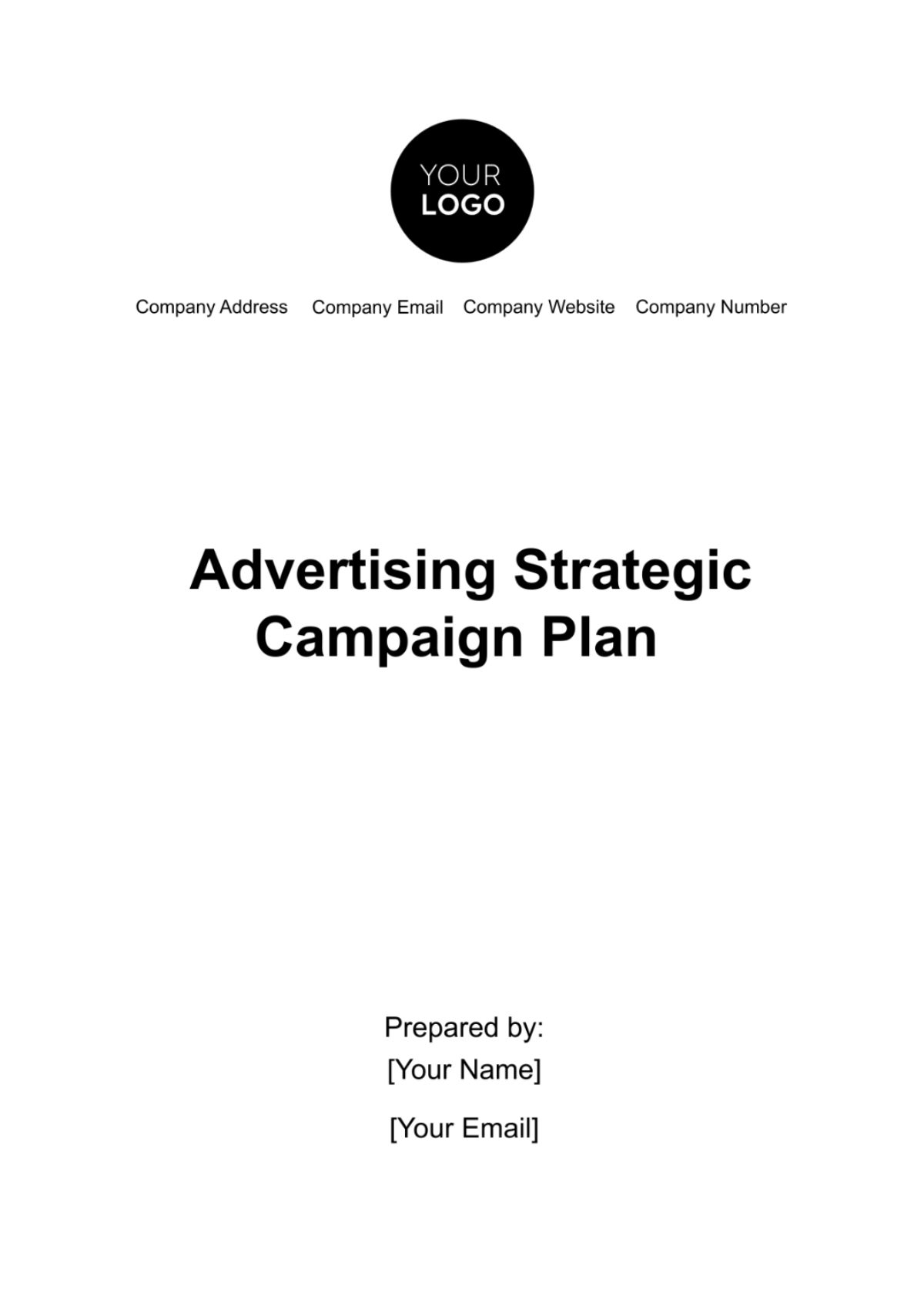 Free Advertising Strategic Campaign Plan Template