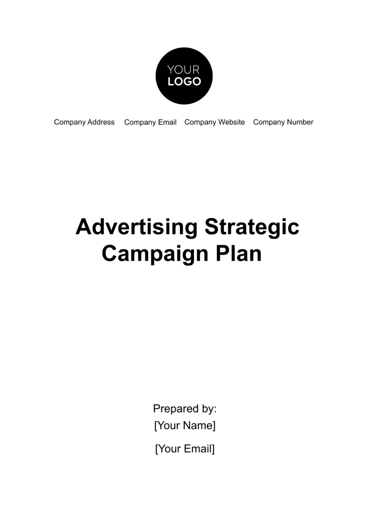 Advertising Strategic Campaign Plan Template - Edit Online & Download