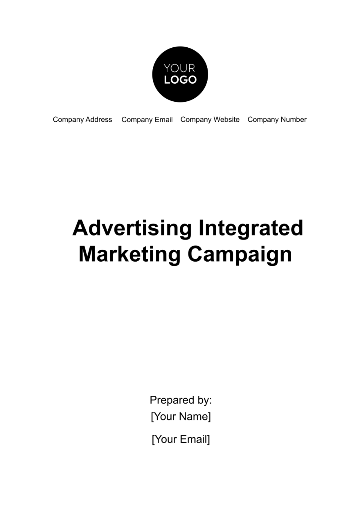 Advertising Integrated Marketing Campaign Template