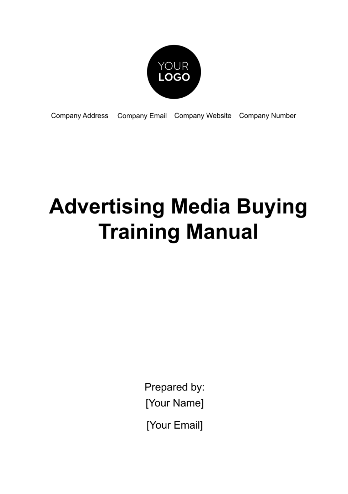 Advertising Media Buying Training Manual Template