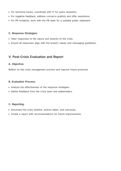 Free Social Media Advertising Crisis Management Protocol Template to Edit Online