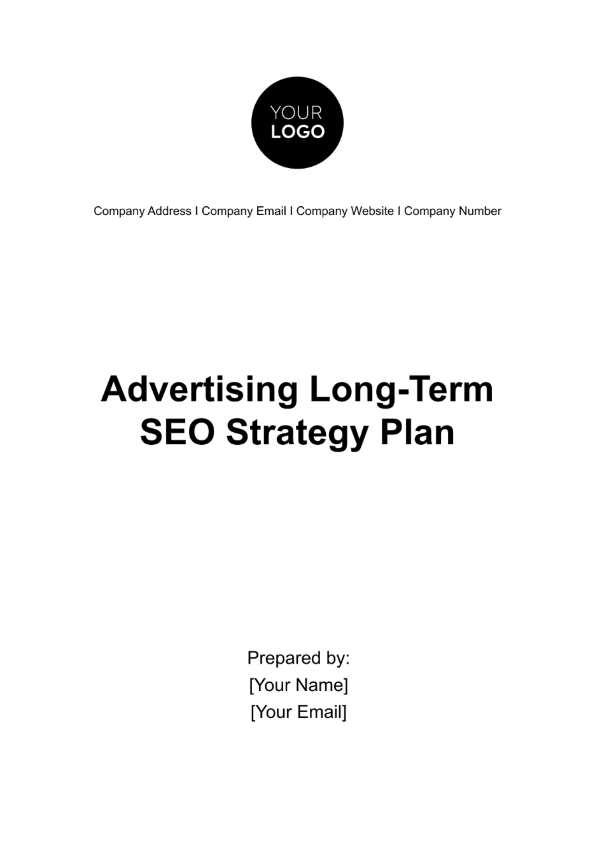 Advertising Long-Term SEO Strategy Plan Template