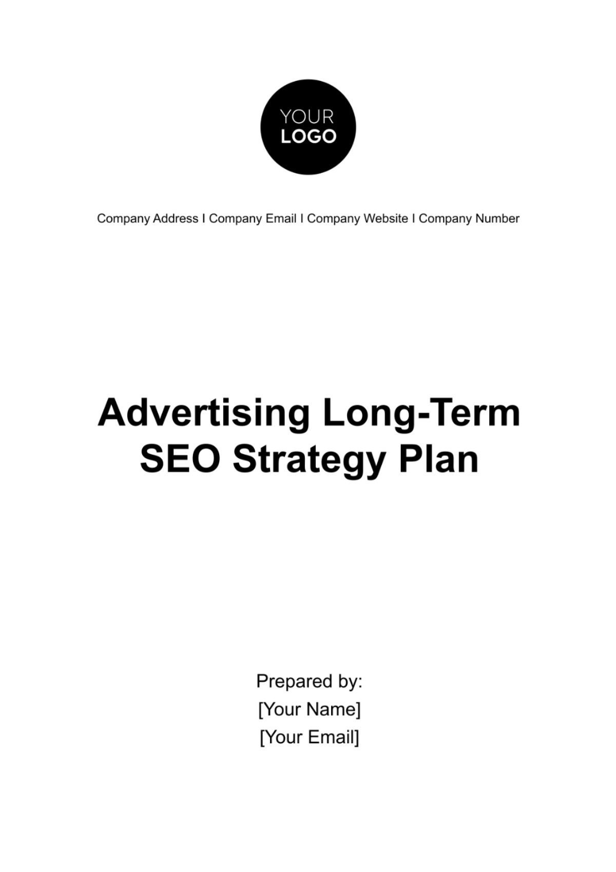 Advertising Long-Term SEO Strategy Plan Template - Edit Online & Download