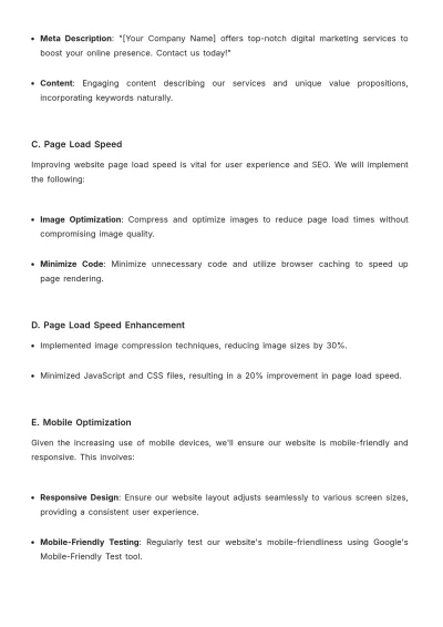 Free Advertising Long-Term SEO Strategy Plan Template to Edit Online