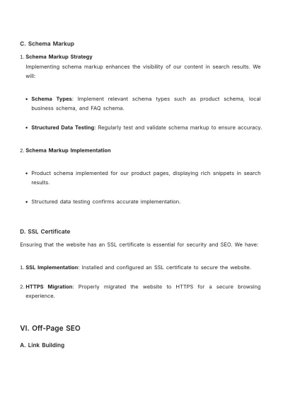 Free Advertising Long-Term SEO Strategy Plan Template to Edit Online