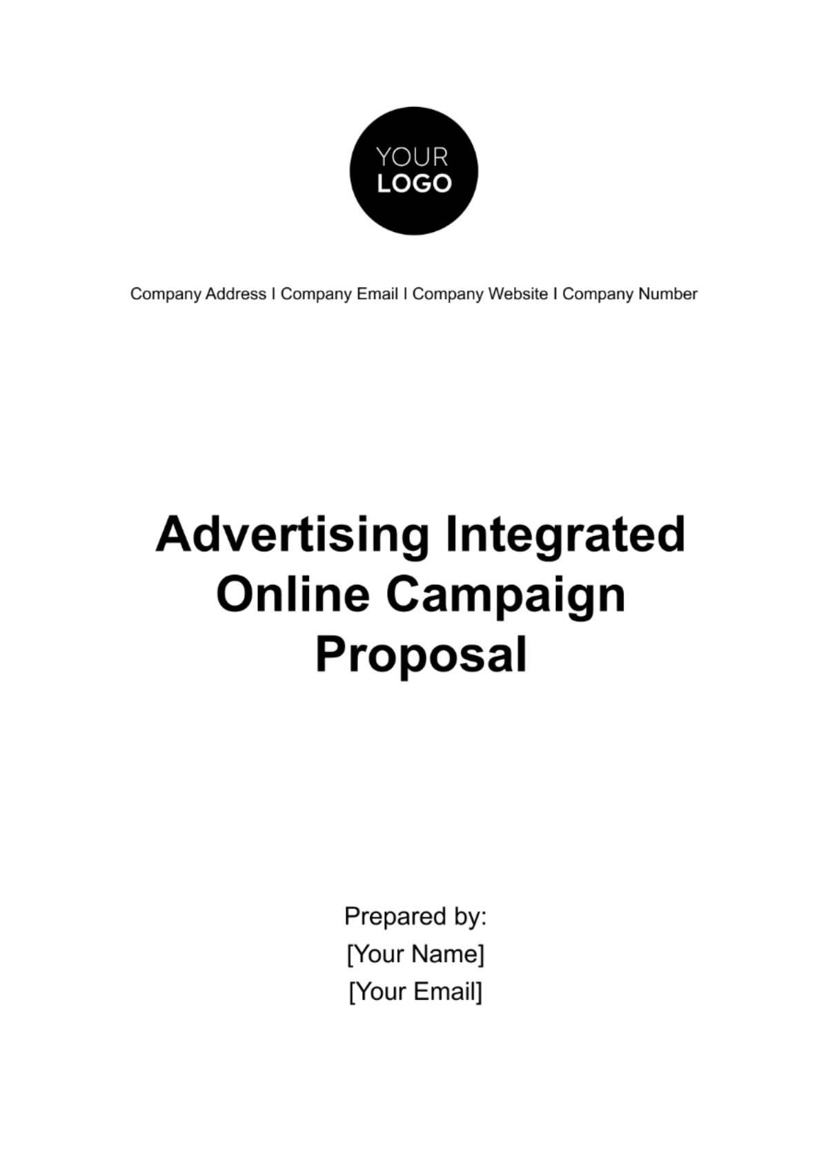 Advertising Integrated Online Campaign Proposal Template