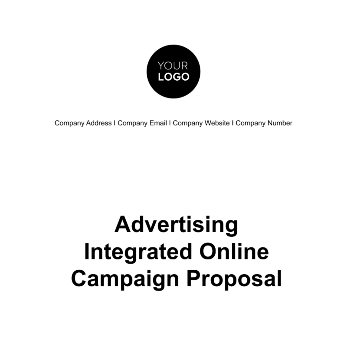 Advertising Integrated Online Campaign Proposal Template