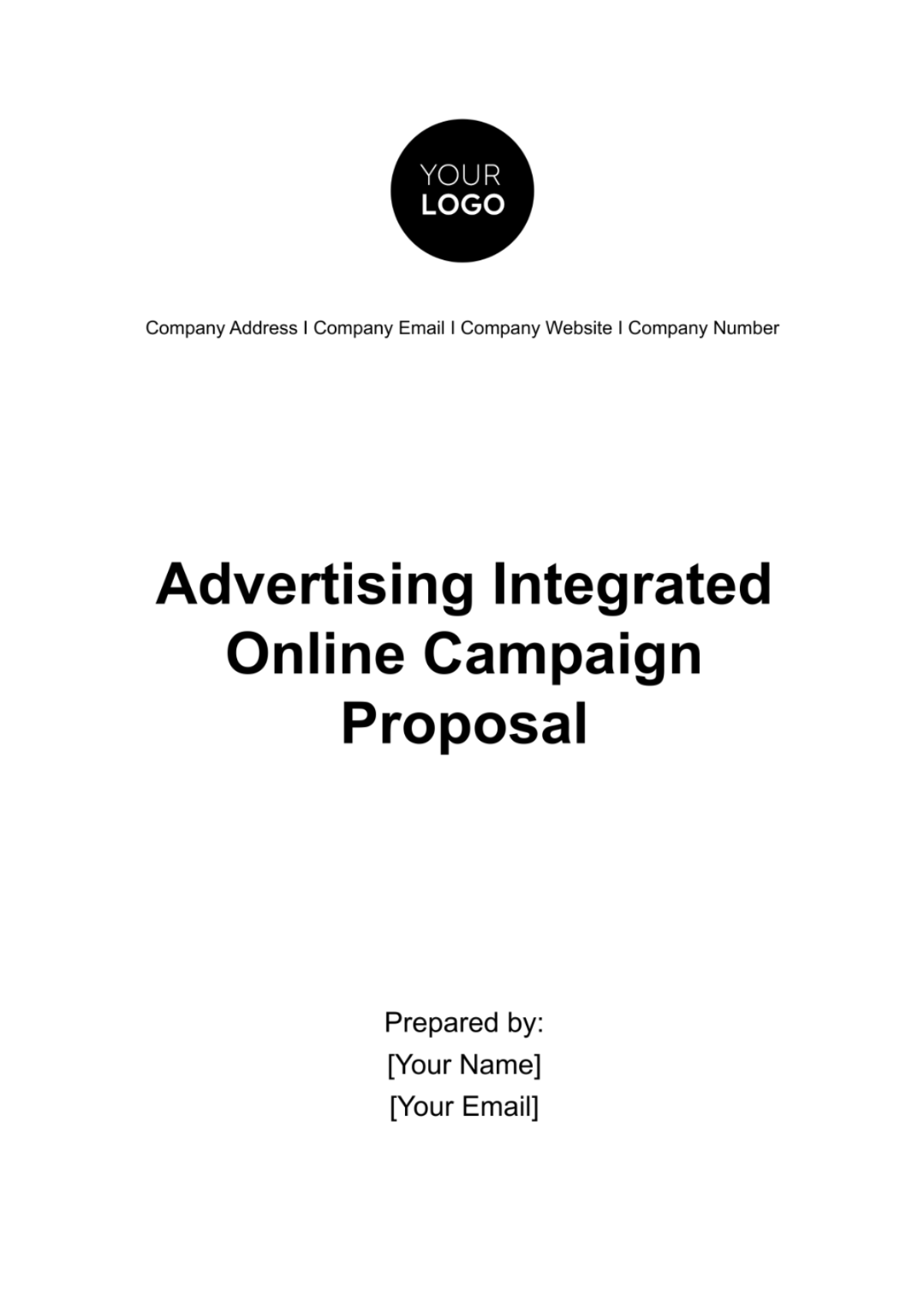 Advertising Integrated Online Campaign Proposal Template - Edit Online & Download