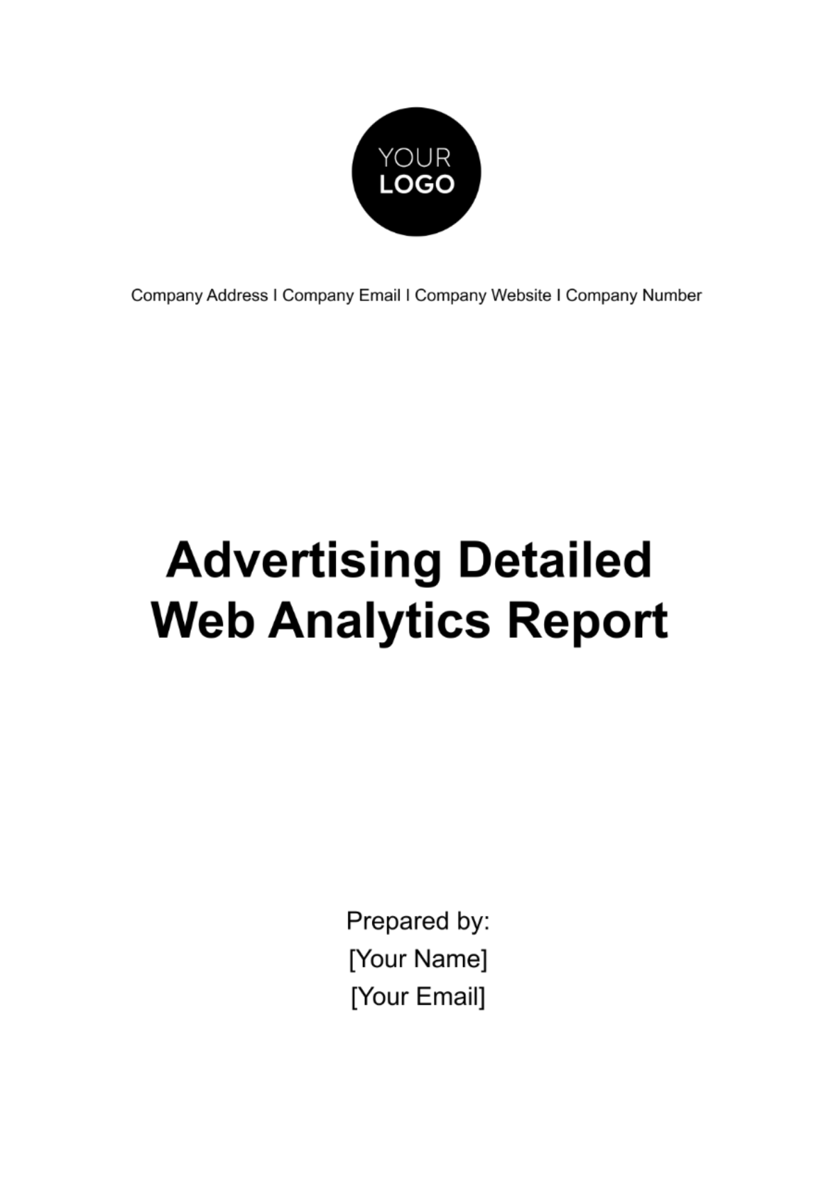 Free Advertising Detailed Web Analytics Report Template