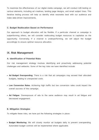 Free Advertising Multichannel Digital Media Plan Template to Edit Online