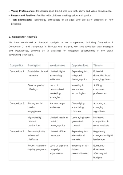 Free Advertising Multichannel Digital Media Plan Template to Edit Online
