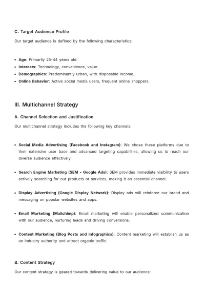 Free Advertising Multichannel Digital Media Plan Template to Edit Online