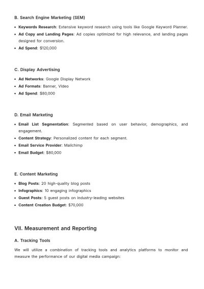 Free Advertising Multichannel Digital Media Plan Template to Edit Online
