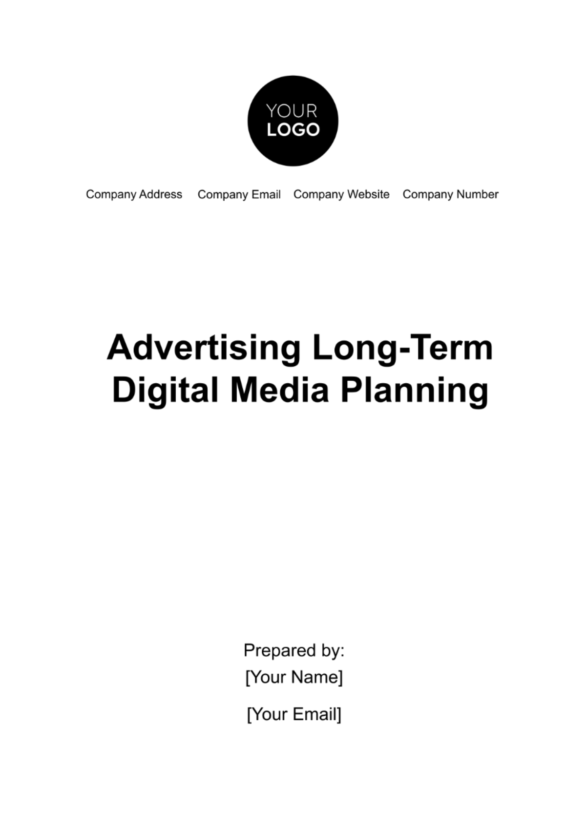 Free Advertising Long-Term Digital Media Planning Template