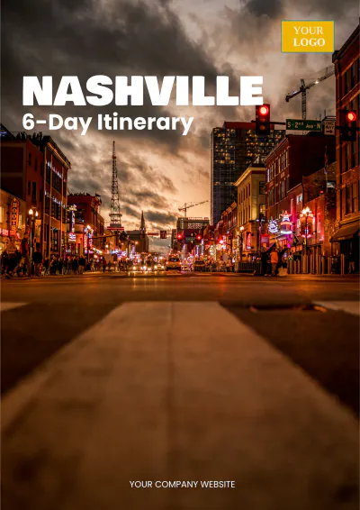 Free 6 Day Nashville Itinerary Template to Edit Online