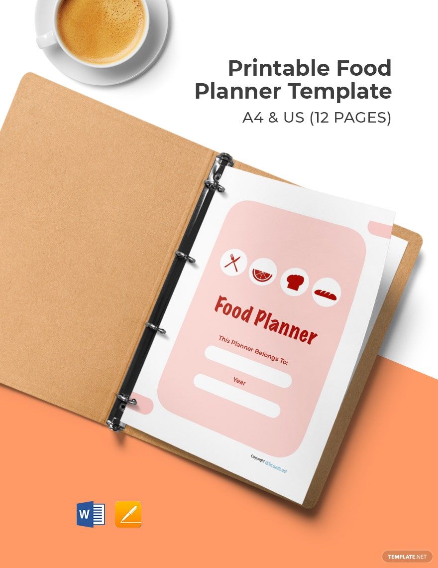 Printable Food Planner Template