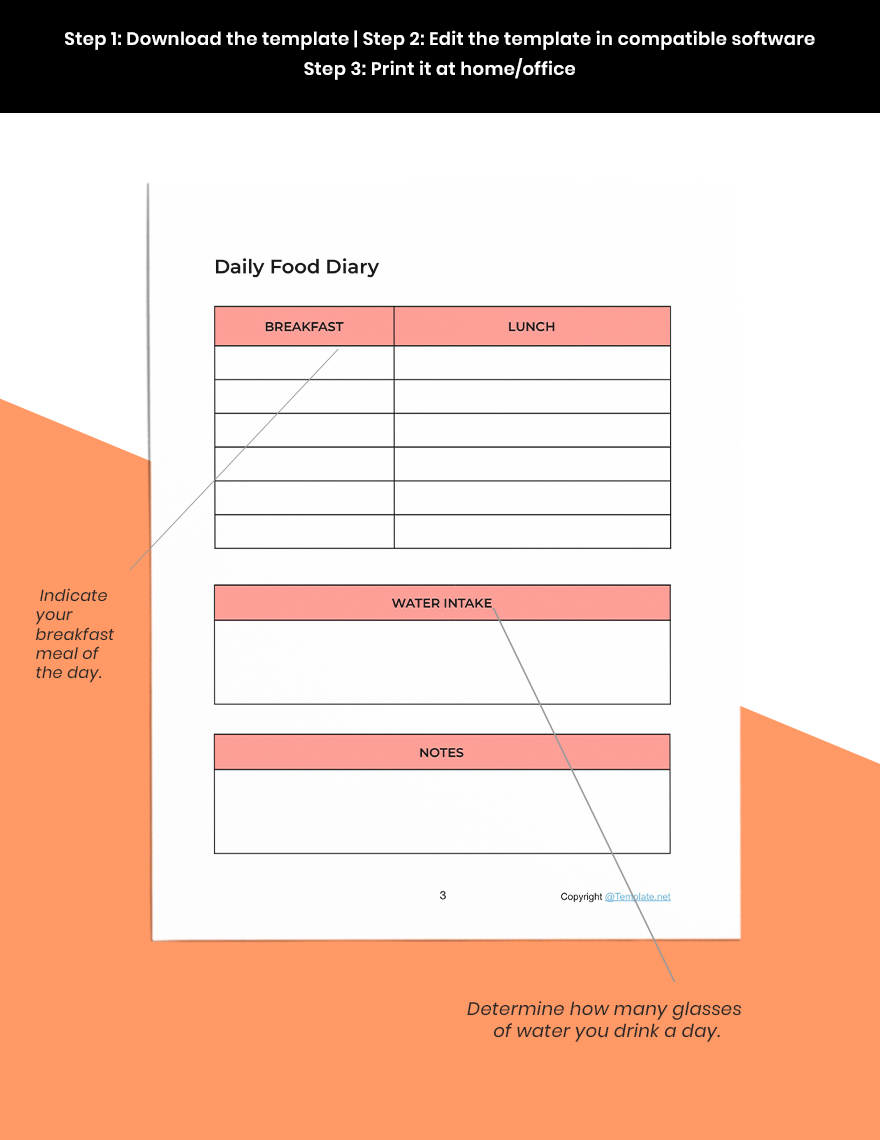 Printable Food Planner Template