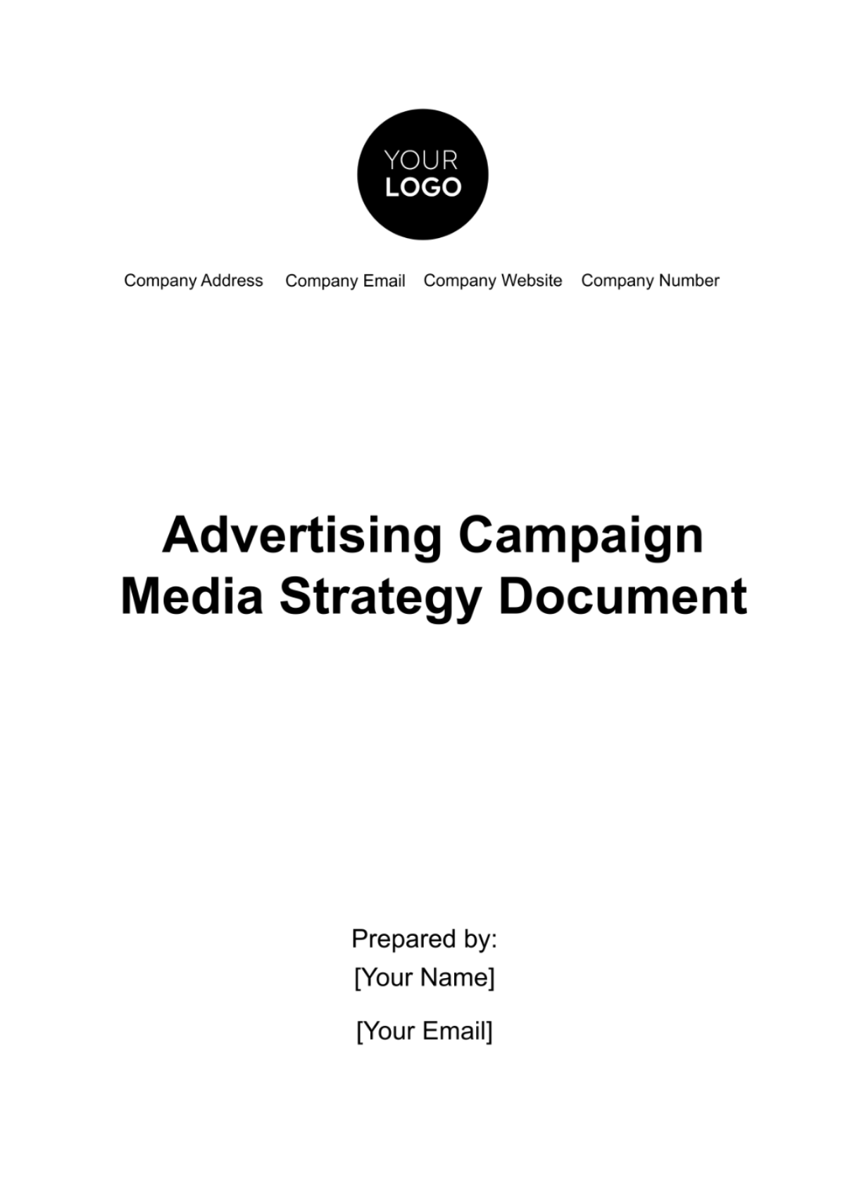Free Advertising Campaign Media Strategy Document Template