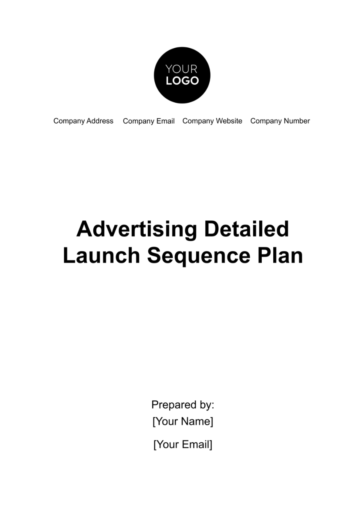 Free Advertising Detailed Launch Sequence Plan Template