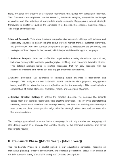 Free Advertising Detailed Launch Sequence Plan Template to Edit Online
