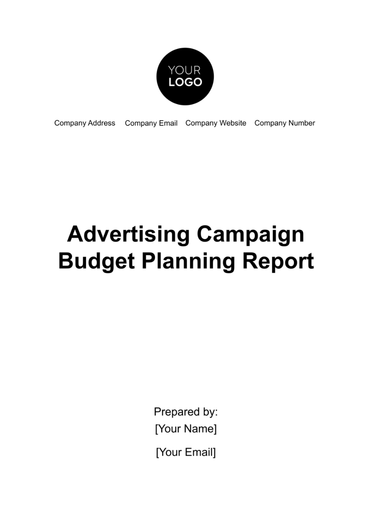 Advertising Campaign Budget Planning Report Template - Edit Online & Download