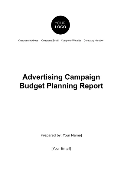 Free Advertising Campaign Budget Planning Report Template to Edit Online