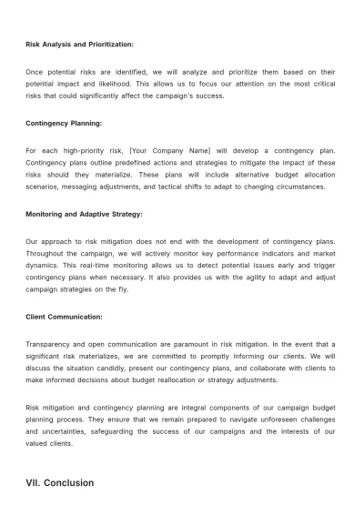 Free Advertising Campaign Budget Planning Report Template to Edit Online