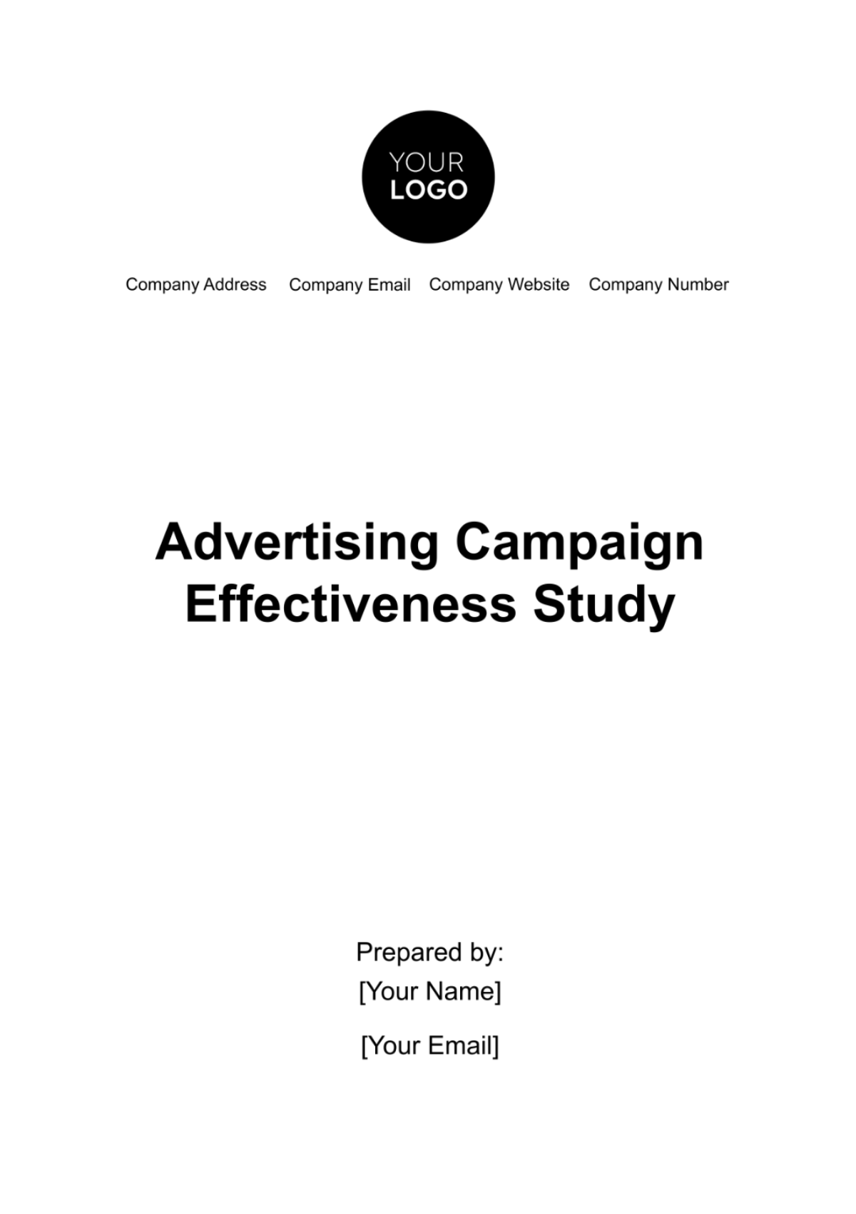 Free Advertising Campaign Effectiveness Study Template