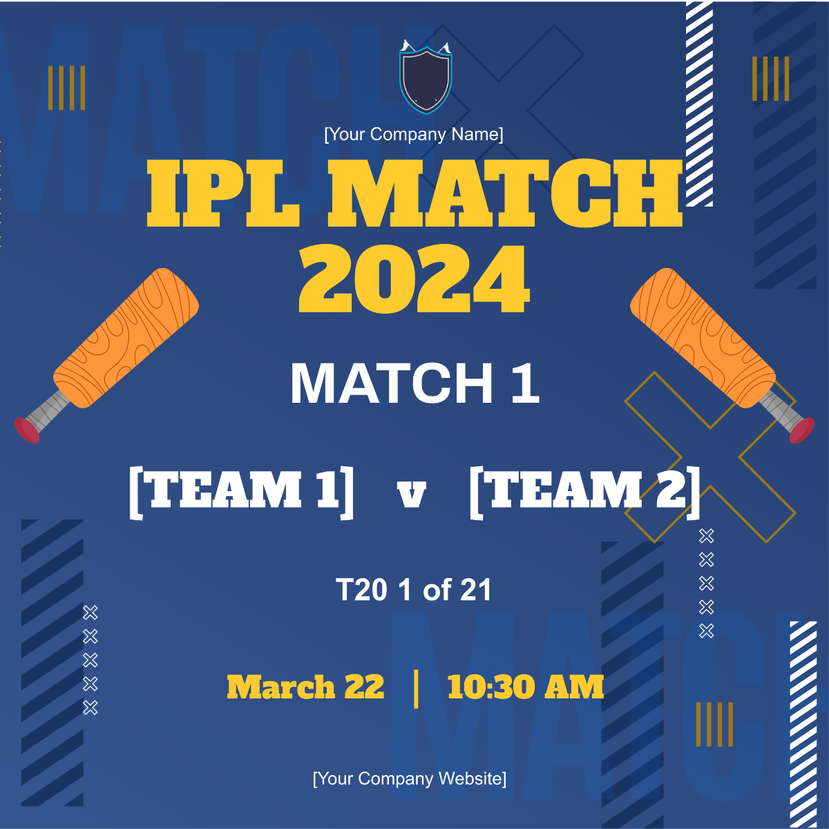 IPL Match 2024 Template
