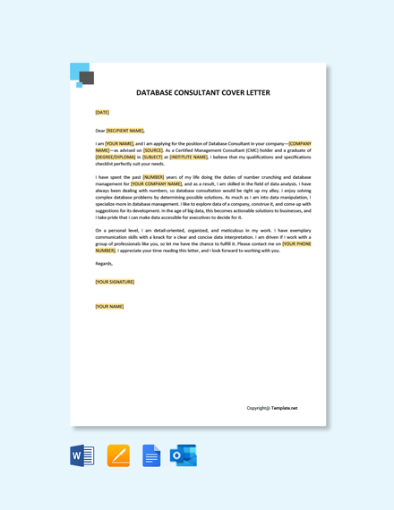 Database Consultant Cover Letter