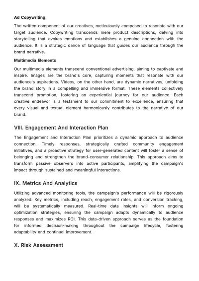 Free Advertising Full-Length Social Media Campaign Plan Template to Edit Online