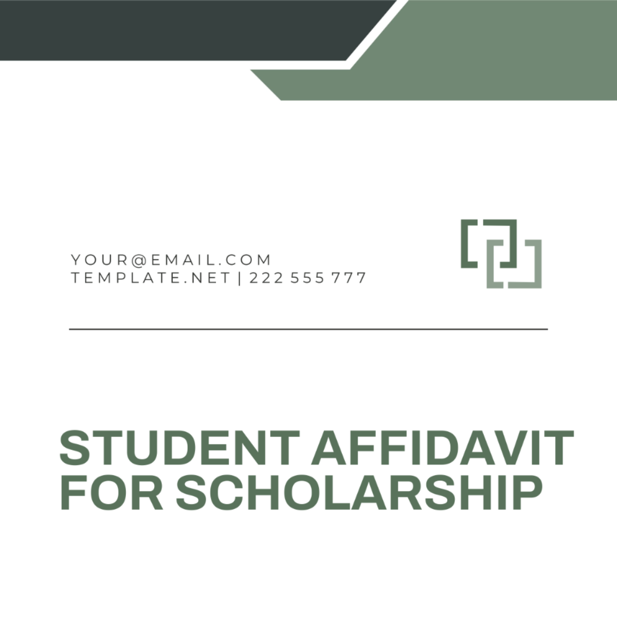 Free Student Affidavit for Scholarship Template to Edit Online