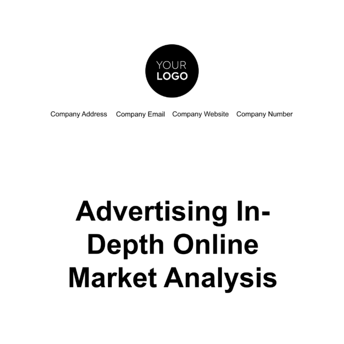 Advertising In-depth Online Market Analysis Template