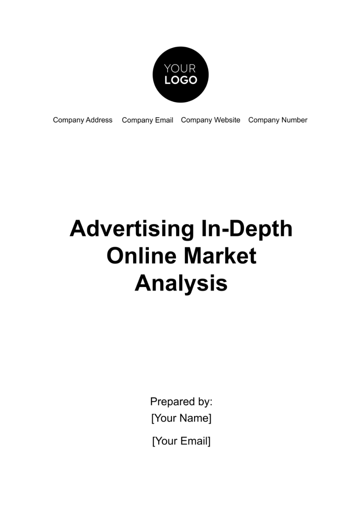 Advertising In-depth Online Market Analysis Template - Edit Online & Download