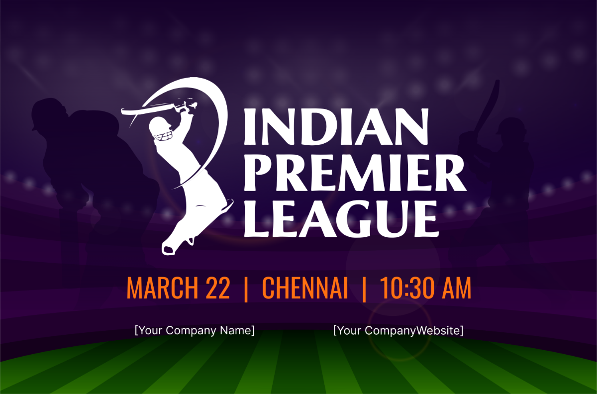 IPL Venue Schedule Template