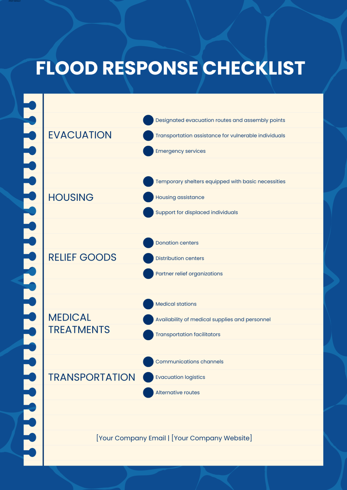 Flood Preparedness Checklist Design Template - Edit Online & Download ...