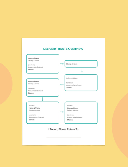 Free Delivery Route Planner Template to Edit Online