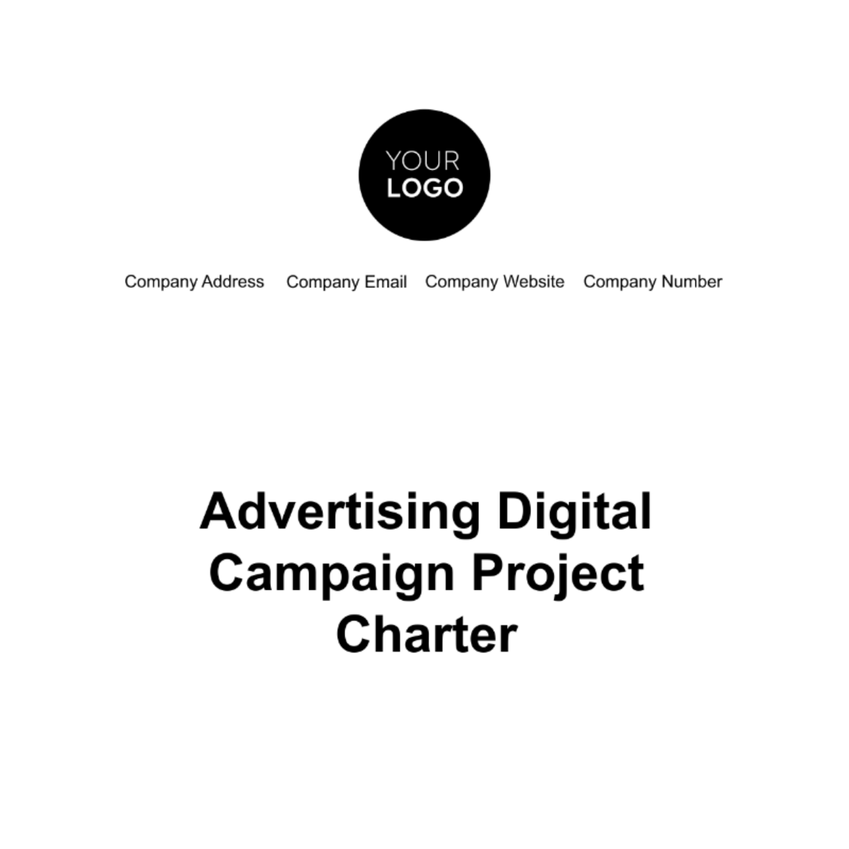 Advertising Digital Campaign Project Charter Template
