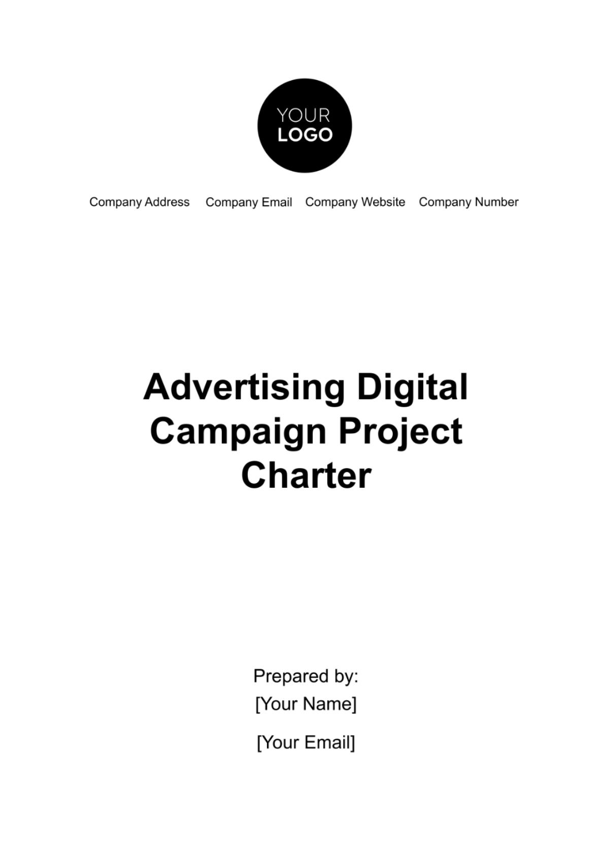 Advertising Digital Campaign Project Charter Template - Edit Online & Download