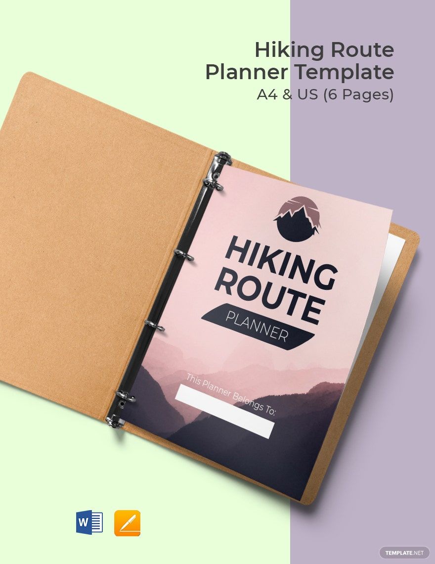 Hiking Route Planner Template in Word, Google Docs, PDF, Apple Pages