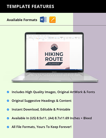 Free Hiking Route Planner Template to Edit Online