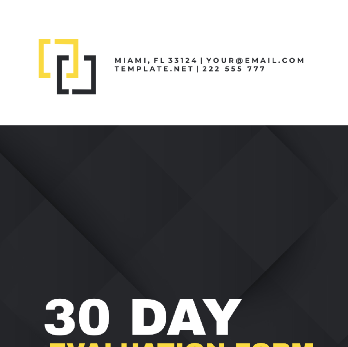Free 30 Day Evaluation Template
