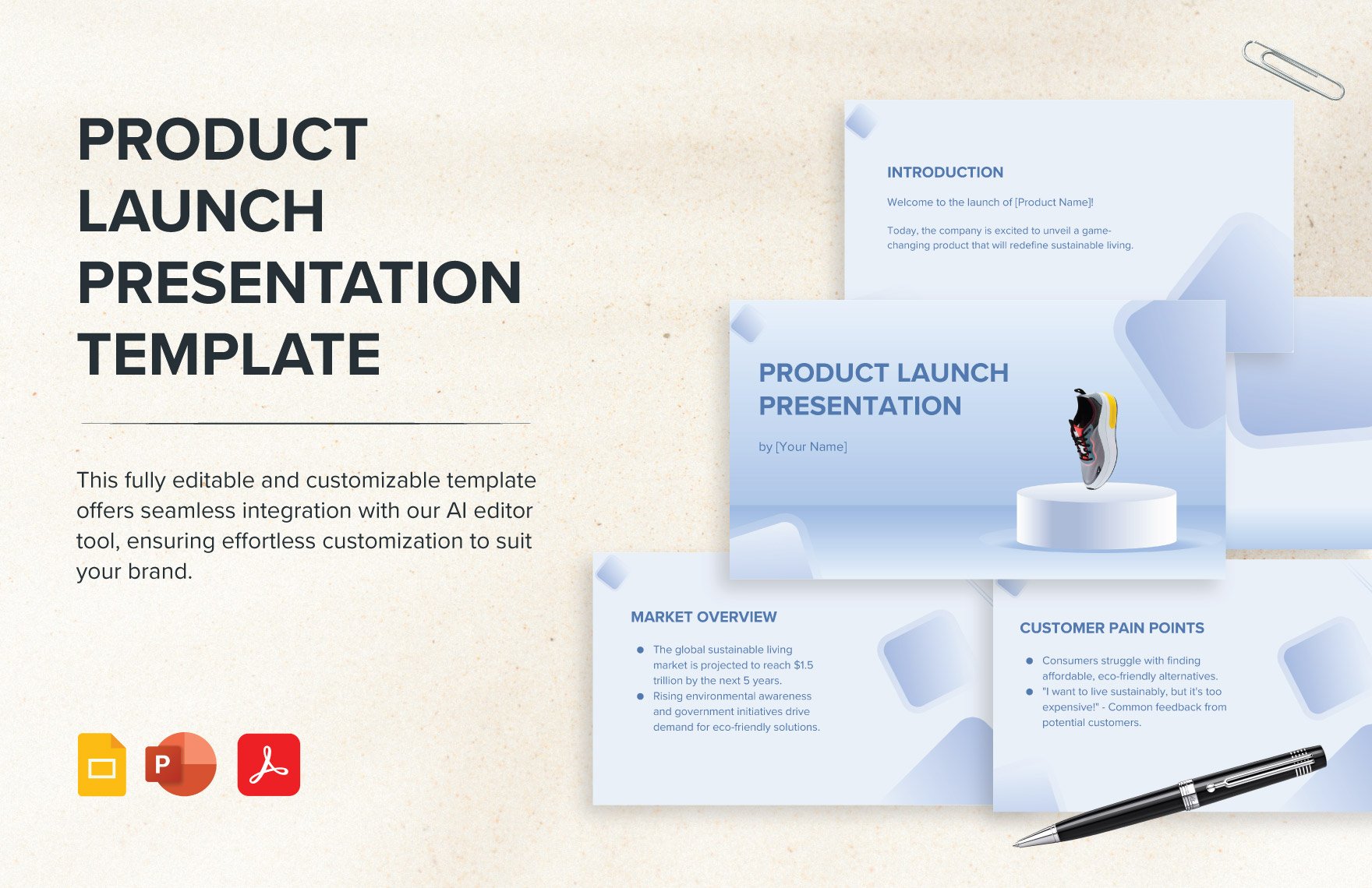 Free Product Launch Presentation Template in PDF, PowerPoint, Google Slides