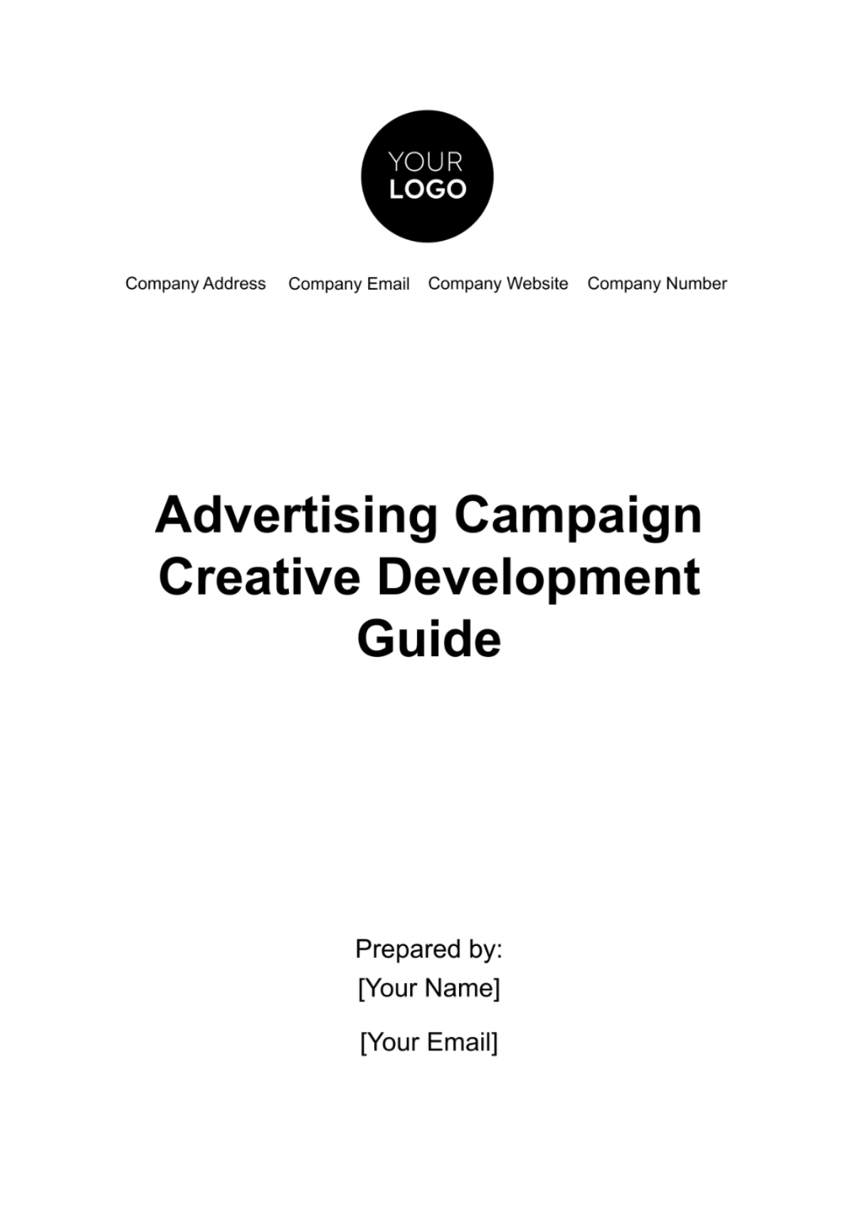 Advertising Campaign Creative Development Guide Template