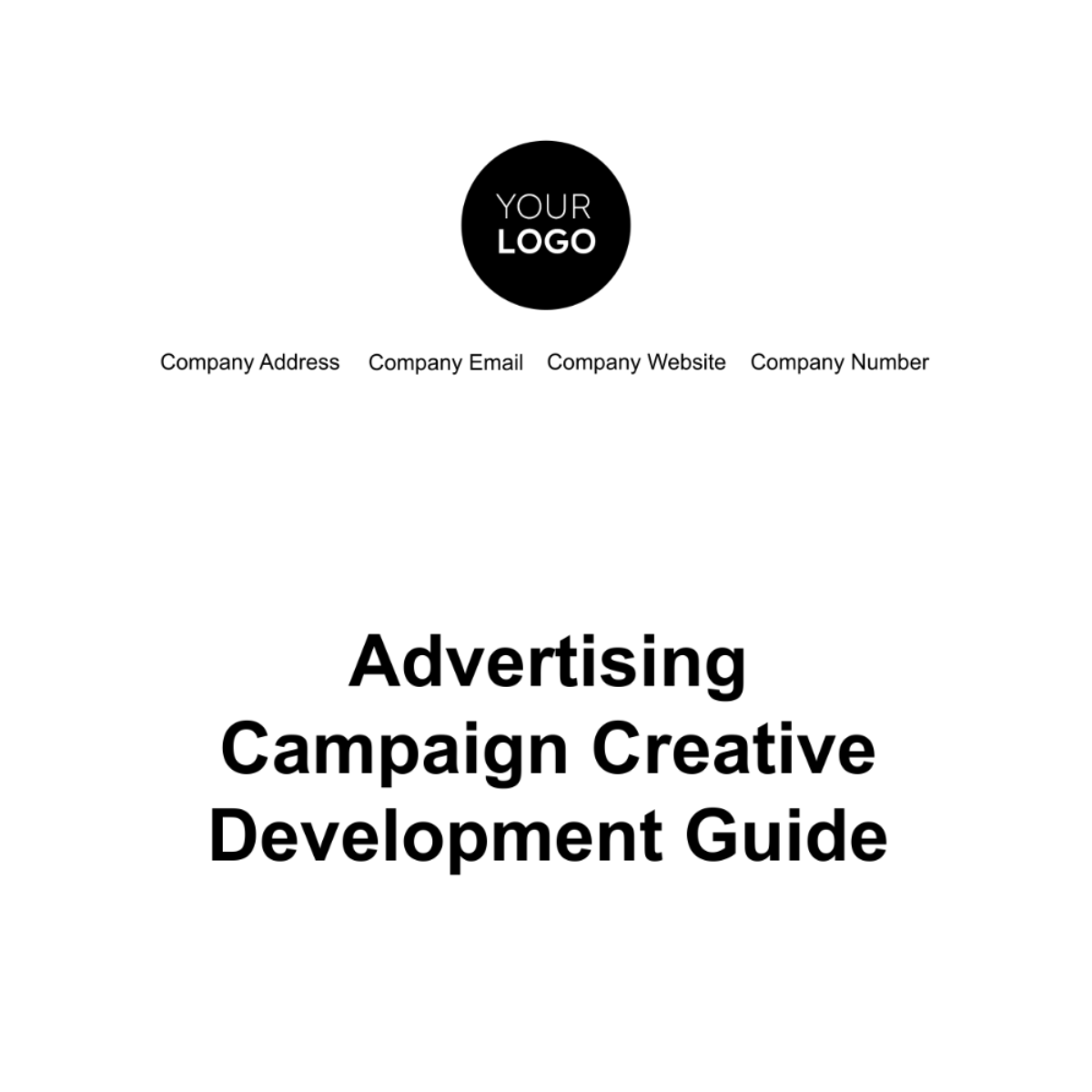 Advertising Campaign Creative Development Guide Template