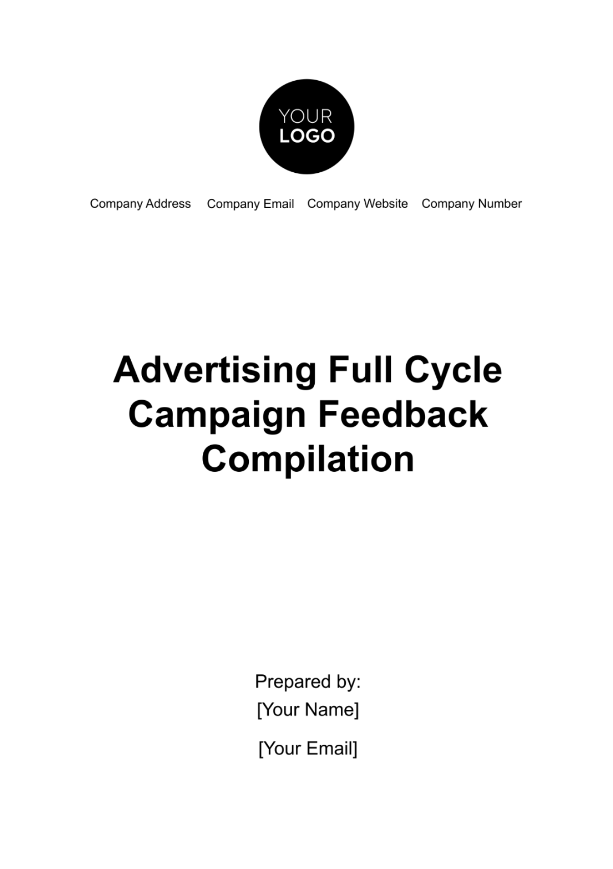 Advertising Full Cycle Campaign Feedback Compilation Template
